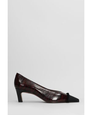 Festa Ava Pumps In Bordeaux Leather - Red