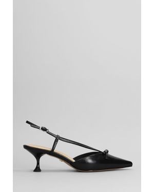Lola Cruz Satina Heel 55 Pumps In Black Leather
