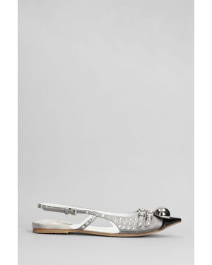 Dove Nuotano Gli Squali Ballet Flats In Gray Satin