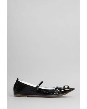 Dove Nuotano Gli Squali Ballet Flats In Black Leather