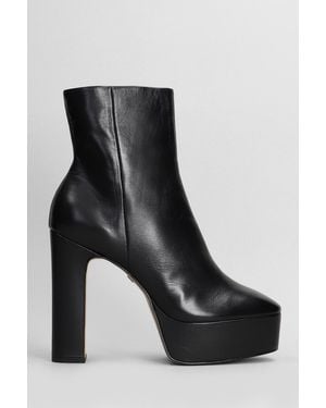 Carrano High Heels Ankle Boots In Black Leather