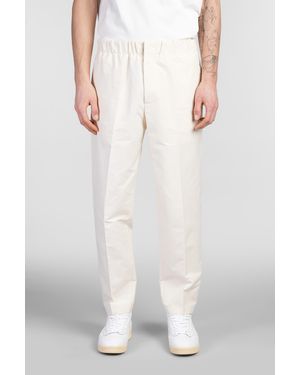 Jil Sander Pantalone Trousers 06 in Cotone Beige - Bianco
