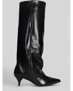 Alchimia High Heels Boots In Black Leather