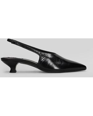 Alohas Eros Pumps In Black Leather - Gray