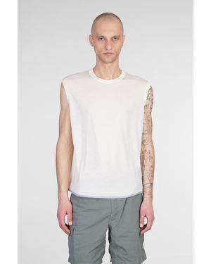 and wander Canotta in Lana Beige - Bianco