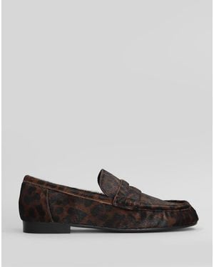 Bibi Lou Loafers In Animalier Pony Skin - Gray