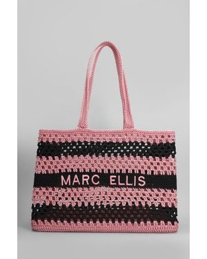 Marc Ellis Buby Valenza Tote In Black Raffia - Red