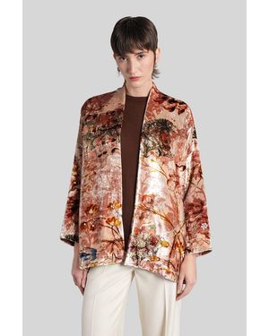 Yavi Casual Jacket In Rose-pink Velvet - Multicolor