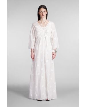 Holy Caftan Aminia Lev Dress In White Cotton