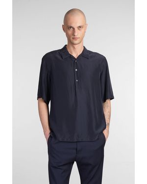 Barena Mola Shirt In Blue Silk