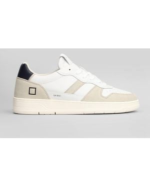 Date Court 2.0 Basic Sneakers In Beige Suede And Leather - White