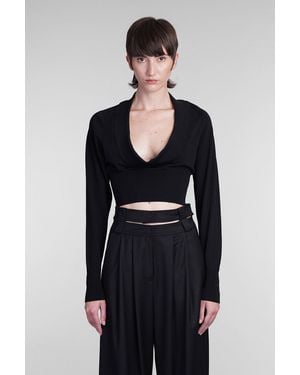ANDREADAMO Topwear In Black Viscose