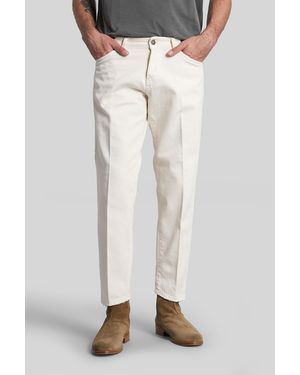 Michael Coal Mc Mark Pants In Beige Cotton - White