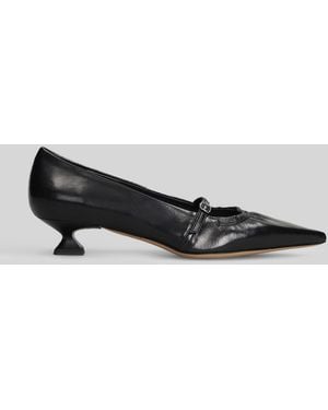 The Seller Pumps In Black Leather - Gray