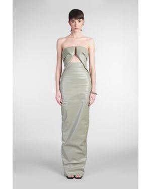 Rick Owens Abito donna Prong gown in Cotone Verde - Bianco