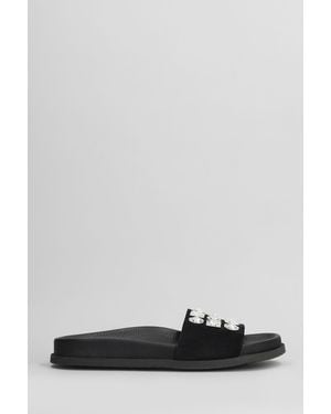 Pedro Garcia Sandali flats Dolomita in Camoscio Nero - Grigio