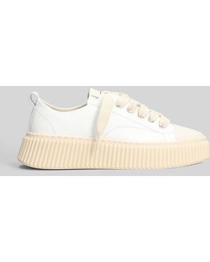 Rhun Leather Sneakers In White Leather - Multicolor
