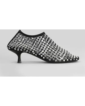 Christopher Esber Minette Bezeled 50Mm Low Heels Ankle Boots - White
