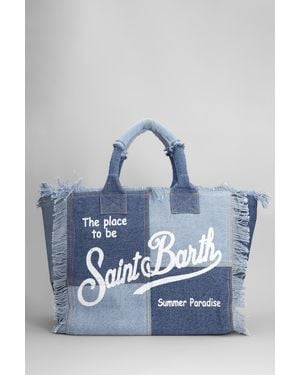 Mc2 Saint Barth Vanity Tote In Blue Denim