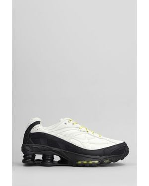 Nike Shox Ride 2 Sneakers In White Leather And Fabric - Multicolor