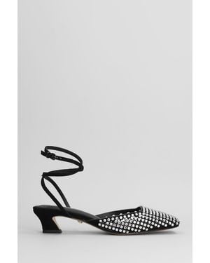 Lola Cruz Pia Pumps In Black Suede - White