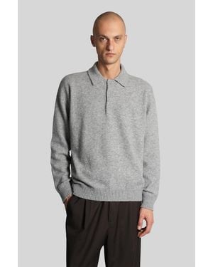 Laneus Polo In Gray Cashmere