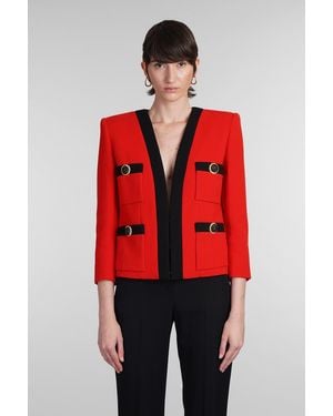 Balmain Blazer in Lana Rossa - Rosso