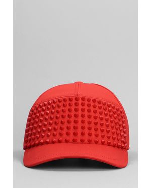 Christian Louboutin Cappello in Cotone Rosso