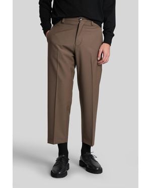 Michael Coal Mc Roland Pants In Taupe Wool - Black