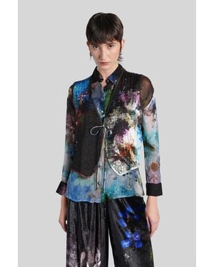 Yavi Vest In Blue Polyamide Polyester