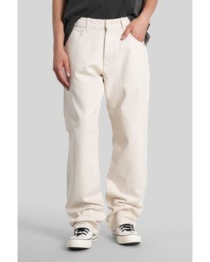 AMISH James Jeans In Beige Denim - White