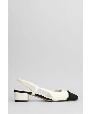 Festa Acanto Pumps In Beige Leather - Natural