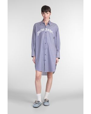Palm Angels Abito donna in Cotone Blu - Viola