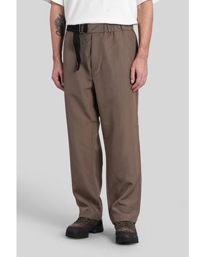 Oamc Peacemaker Pants In Beige Polyester - Brown
