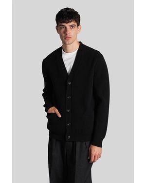 Ballantyne Cardigan In Black Wool