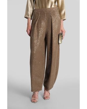 Giorgio Armani Pants In Beige Polyester - Natural