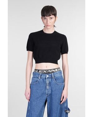 Alexander Wang T-Shirt in Poliestere Nera - Blu