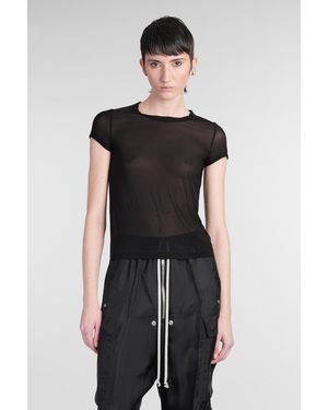 Rick Owens T-Shirt Cropped level t in Cupro Nero
