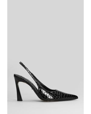 Werner Decollete in Pelle Nera - Nero