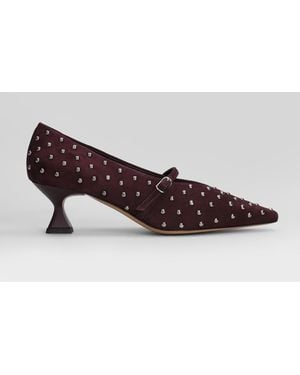 The Seller Pumps In Bordeaux Suede - Brown