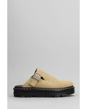 Dr. Martens Slipper-Mule Zebzag in Camoscio Beige - Grigio
