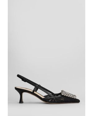 Roberto Festa Vittoria Pumps In Black Leather And Fabric