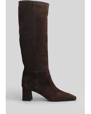 Fabio Rusconi High Heels Boots In Brown Suede
