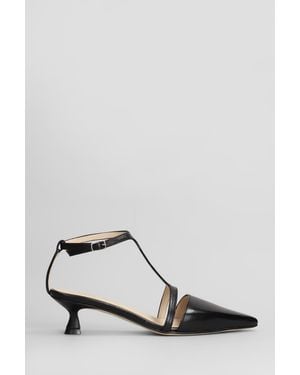 Anna F. Decollete in Pelle Nera - Nero