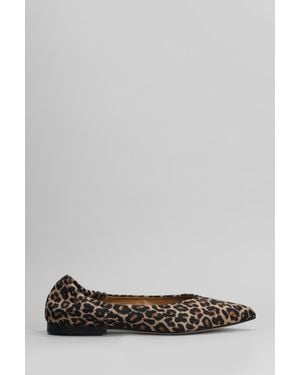 Anna F. Ballerine in Camoscio Animalier - Grigio