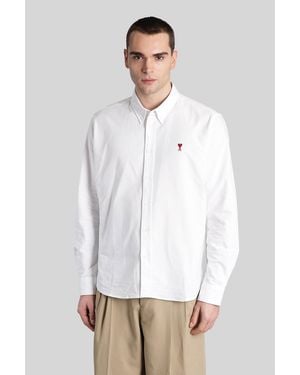 Ami Paris Shirt In White Cotton