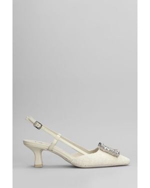 Festa Stefi Pumps In Beige Fabric - Natural