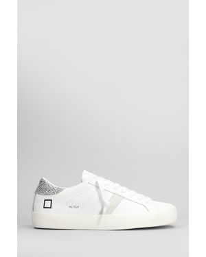 Date Sneakers Hill Low in Pelle Bianca - Bianco