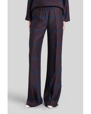 Gianluca Capannolo Valerie Pant Pants In Bordeaux Silk - Blue