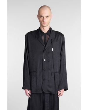 Ann Demeulemeester Blazer Nilas in viscosa Nera - Nero